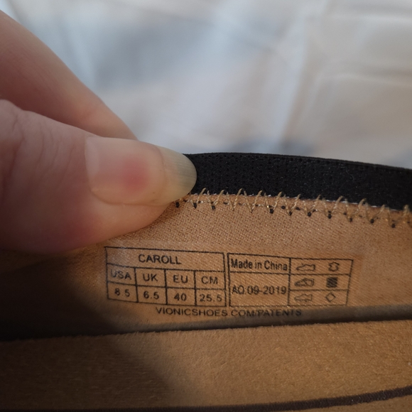 Vionic Women's Elegant Caroll Black Ballet Flat Size 8.5 - Picture 6 of 7